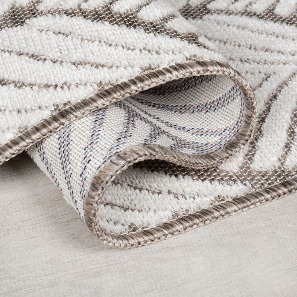 Slonokoščena notranja in zunanja preproga 120x170 cm Elm Leaf – Flair Rugs-image-2