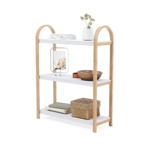 Bela polica v dekorju eksotičnega lesa 72x90 cm Bellwood - Umbra-image-4