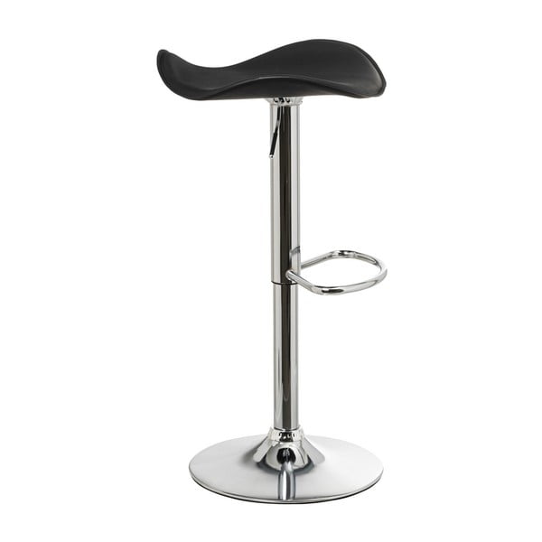 Črni oblazinjeni barski stoli v kompletu z nastavljivo višino 2 ks (višina sedeža 73 cm) – Casa Selección-image-1