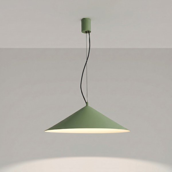 Kaki zelena kovinska LED viseča svetilka ø 50 cm FINT – Thoro-image-2