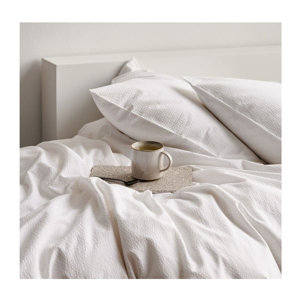 Bela posteljnina iz organskega bombaža 200x140 cm Wave Optical - Södahl-image-1