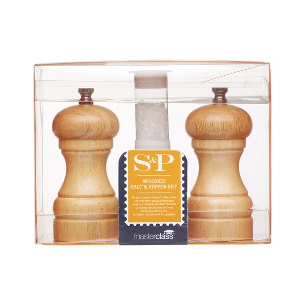 Kitchen Craft Master Class leseni set za sol in poper, 11 cm-image-2