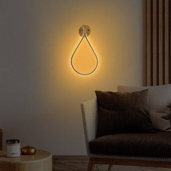 LED stenska svetilka v zlati barvi Damla – Opviq lights-image-3