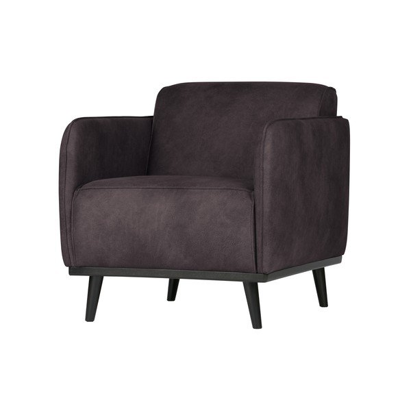 Sivi fotelj iz umetnega usnja BePureHome Izjava-image-2