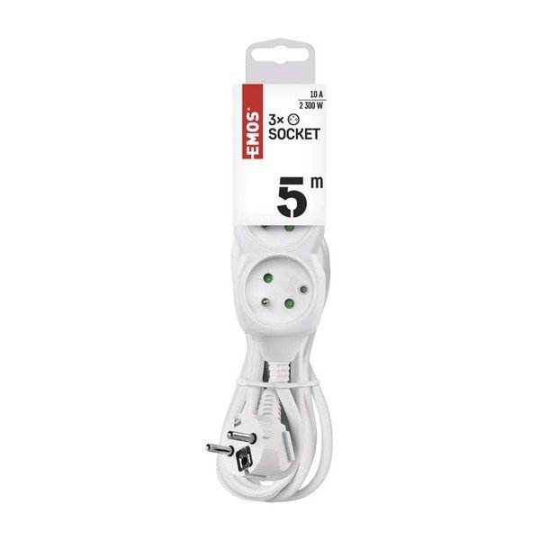Bel podaljšek s 3 vtičnicami EMOS, 5 m-image-1