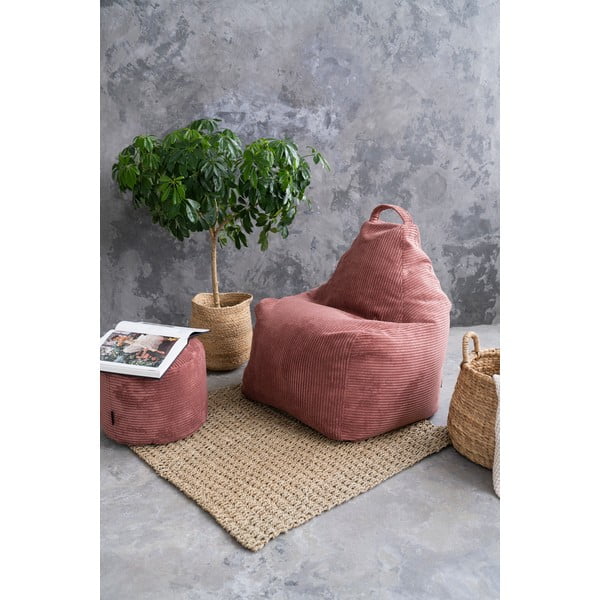 Svetlo siva vreča za sedenje iz rebrastega žameta Play Amuse – SLOWDOWN-image-1