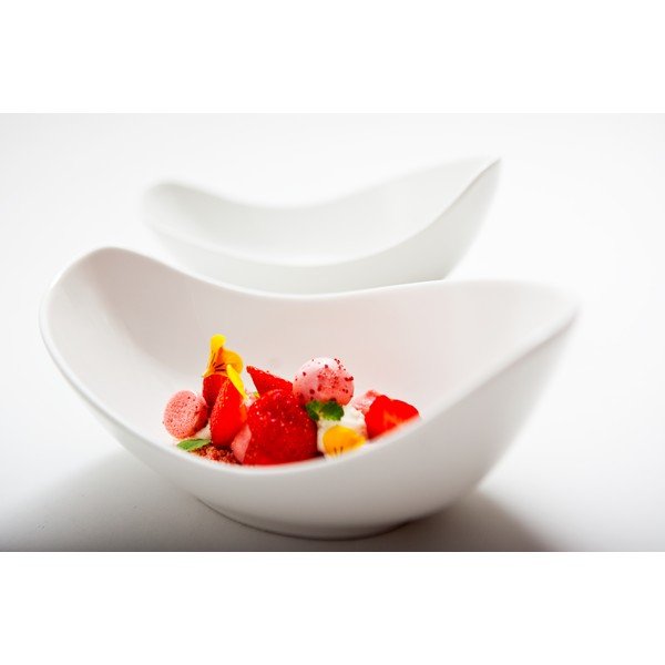 Bela porcelanasta skleda Maxwell & Williams Oslo, 23 x 11,5 cm-image-1
