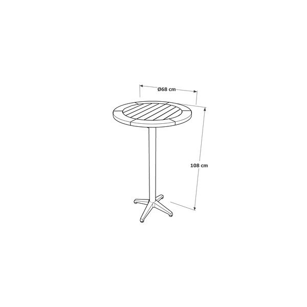 Aluminijasta okrogla vrtna miza ø 68 cm Spring – Ezeis-image-2