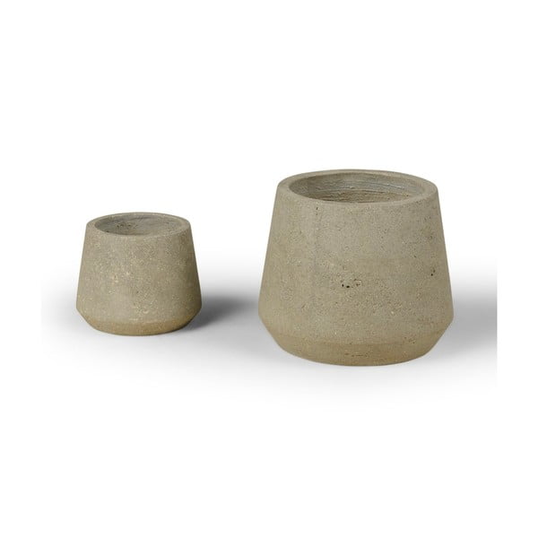 Komplet 2 cvetličnih lončkov Bonami Selection Concrete-image-3