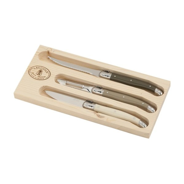 Komplet 3 orodij za peko na žaru v leseni embalaži Jean Dubost Tonic Mix