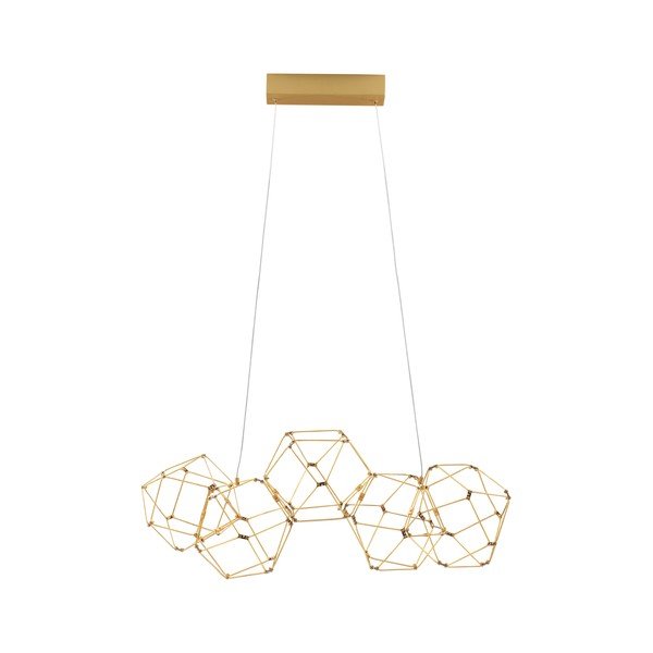 Aluminijasta LED viseča svetilka v zlati barvi Nebula – Nova Luce