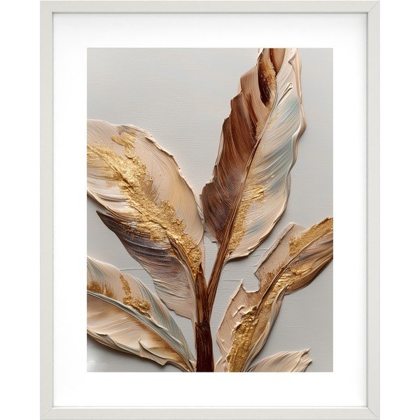 Tiskana slika z okvirjem 40x50 cm Golden Strelitzia – Styler