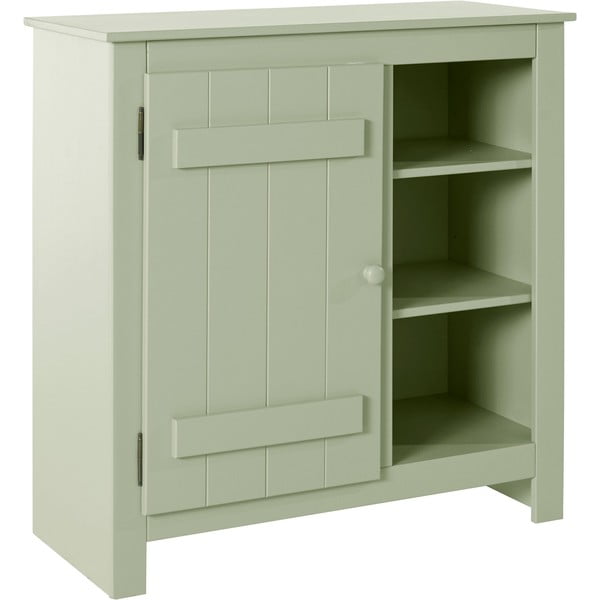 Svetlo zelena omarica iz masivnega bora 90x90 cm Bertram – Støraa-image-2