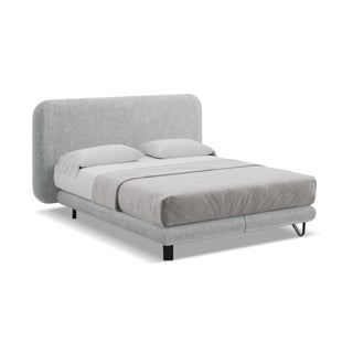 Svetlo siva boxspring postelja 160x200 cm Ilima – Makamii
