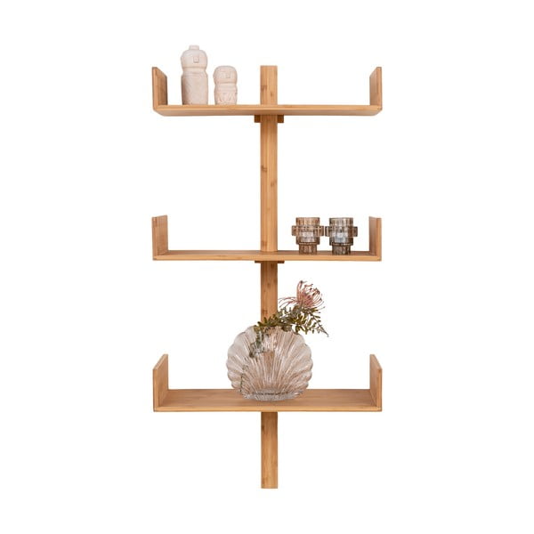 Večnivojska bambusova polica v naravni barvi 50 cm Villa – House Nordic-image-3