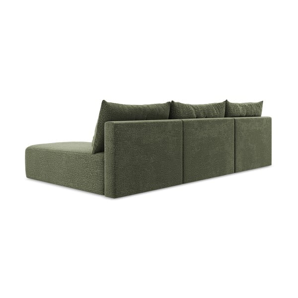 Zelena raztegljiva/s prostorom za shranjevanje kotna sedežna garnitura Kalena – Makamii-image-3