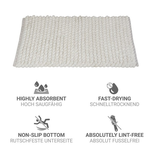 Bela tekstilna kopalniška preproga 50x80 cm Solivo – Wenko-image-4