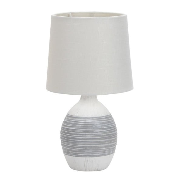 Svetlo siva namizna svetilka s tekstilnim senčnikom (višina 35 cm) Ambon – Candellux Lighting