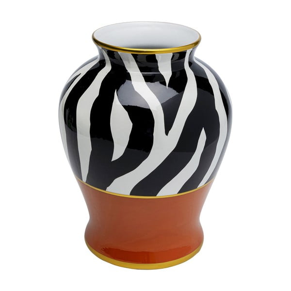 Vaza z motivom zebre Kare Design Zebra Ornament, višina 38 cm