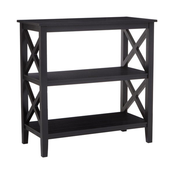 Črn regal iz masivnega bora 40x81x81 cm Heritage – Premier Housewares