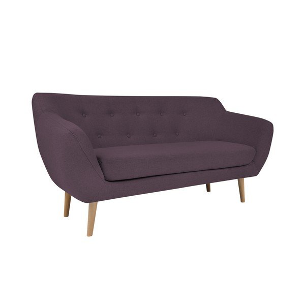 Vijolična dvosedežna zofa s svetlimi nogami Mazzini Sofas Sicile-image-3