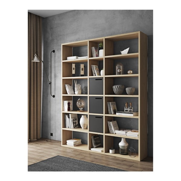 Svetlo rjava knjižna omara TemaHome Pombal, višina 224 cm-image-3