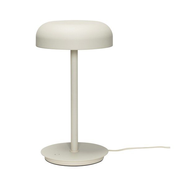 Kremno bela LED zatemnitvena namizna svetilka (višina 37 cm) Velo – Hübsch