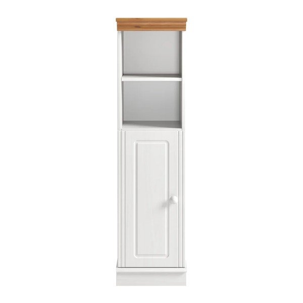 Bela visoka/ozka kopalniška omarica iz masivnega bora 30,5x115,5 cm Anita – Støraa