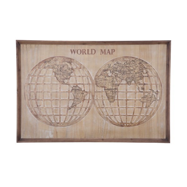 Stenska dekoracija Mauro Ferretti Zemljevid sveta, 120 x 80 cm