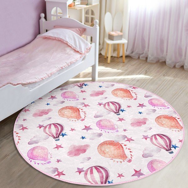 Rožnata otroška preproga ø 120 cm Comfort – Mila Home-image-1