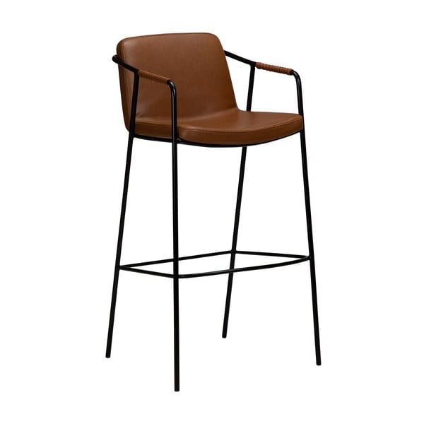 Rjav usnjen barski stol DAN-FORM Denmark Boto, višina 95 cm