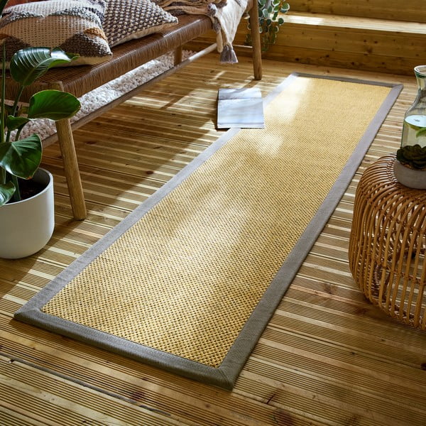 Sivo-svetlo rjava notranja in zunanja preproga 60x230 cm Sisal Look – Flair Rugs-image-1