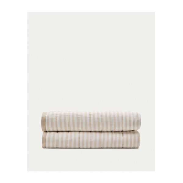 Bež prešito pregrinjalo iz organskega bombaža 180x240 cm Sini – Kave Home-image-2