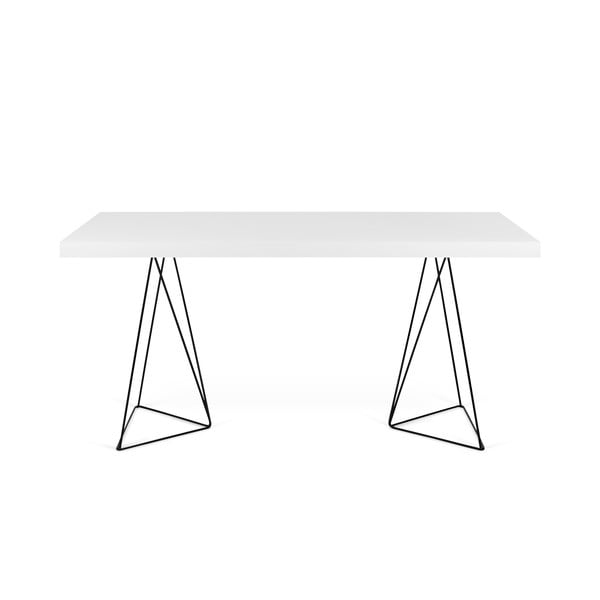 Bela miza s črnimi nogami TemaHome Multi, 180 x 77 cm