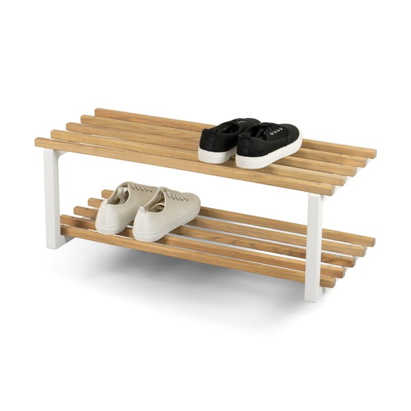 Bela/v naravni barvi kovinska stenska omarica za čevlje 71x26x34 cm Marco – Spinder Design