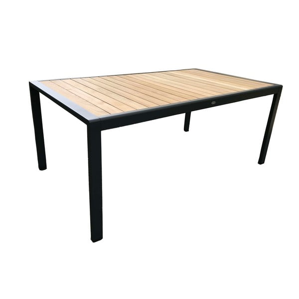 Siva kovinska vrtna jedilna garnitura za 6 oseb Annecy – Rojaplast-image-2