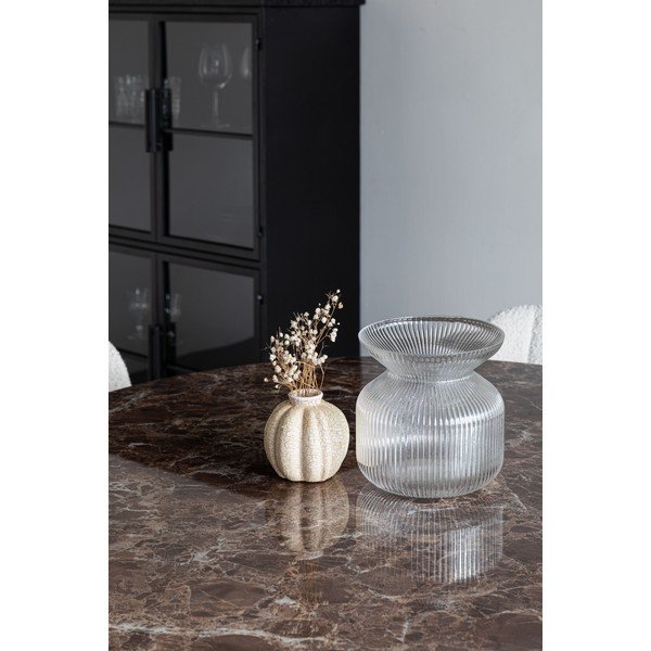 Okrogla jedilna miza z mizno ploščo v marmornem dekorju ø 110 cm Maru – White Label-image-2