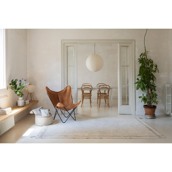 Kremno bela pralna ročno tkana bombažna preproga 170x240 cm Cuisine Natural – Lorena Canals-image-1