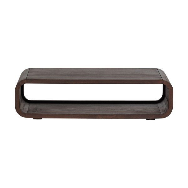 Klubska mizica iz masivnega manga v temni naravni barvi 60x120 cm Kinu – WOOOD