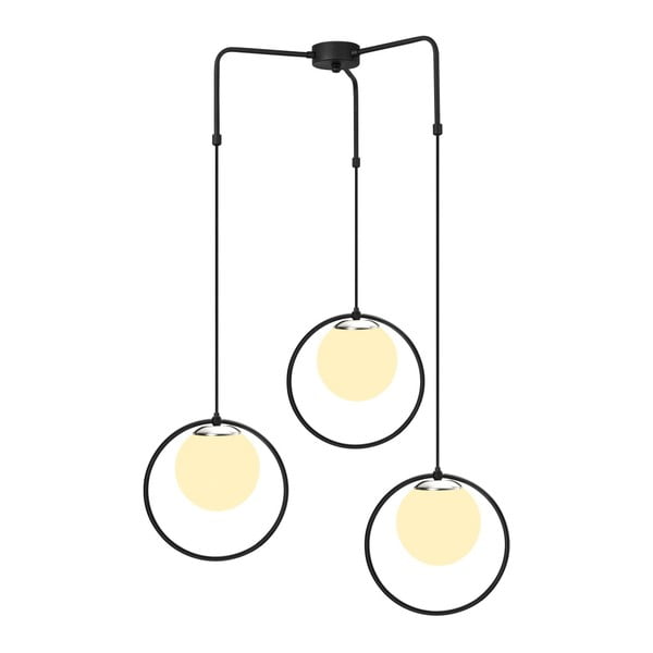 Črna kovinska viseča svetilka Opviq lights Nazarios-image-1