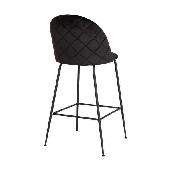 Črni žametni barski stoli v kompletu 2 ks 108 cm Lausanne – House Nordic-image-3