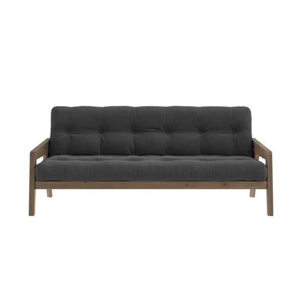 Siv žameten raztegljiv kavč 204 cm Grab - Karup Design
