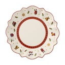 Bel porcelanast krožnik z božičnim motivom Villeroy&Boch, ø 18 cm