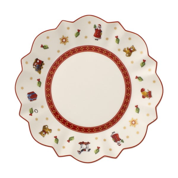 Bel porcelanast krožnik z božičnim motivom Villeroy&Boch, ø 18 cm