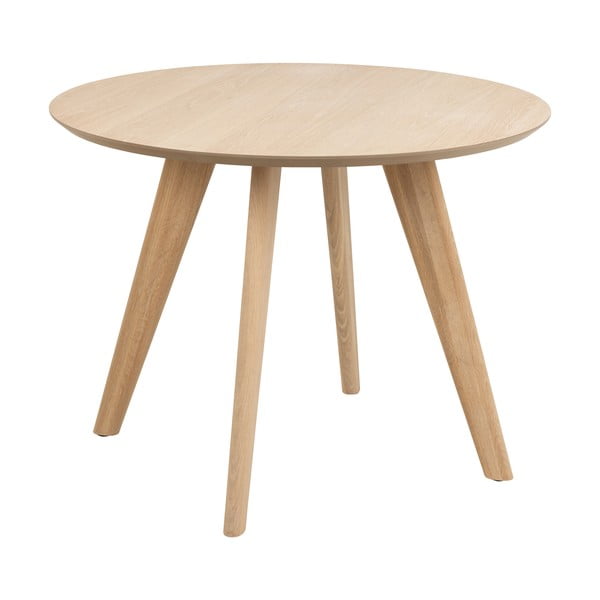 Okrogla jedilna miza z mizno ploščo v hrastovem dekorju ø 100 cm Townsville – Actona