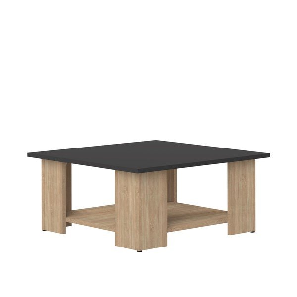Mizica v hrastovem dekorju s črnno ploščo 67x67 cm Square - TemaHome -image-2