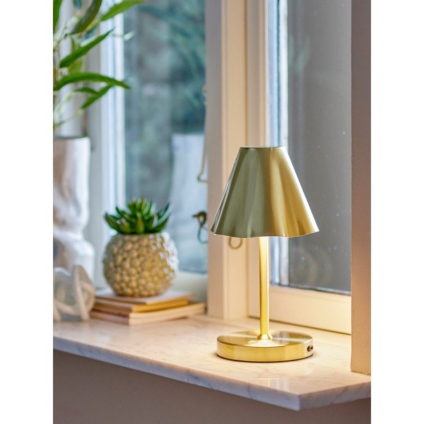 Medeninasta LED namizna svetilka s kovinskim senčilom (višina 28 cm) Lianna – Bloomingville-image-2