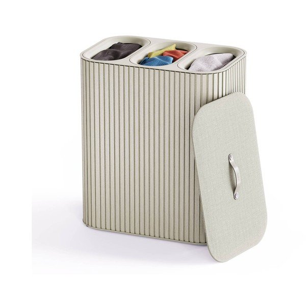 Bež koš za perilo 3x30 l iz bambusa Tota Trio Luxe – Joseph Joseph