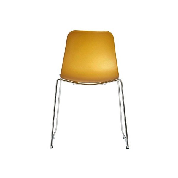 Komplet 4 rumenih jedilnih stolov Marckeric Kloe-image-1