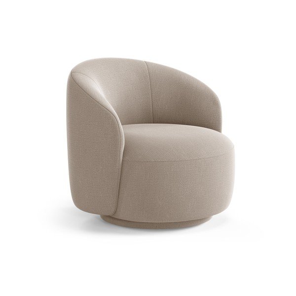 Svetlo rjav vrtljiv fotelj iz šenilje Letizia – Micadoni 